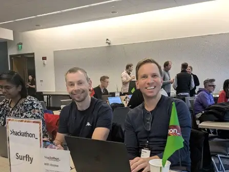 Webfuse engineers at a hackathon