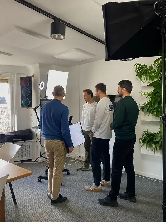 Webfuse team members at the office